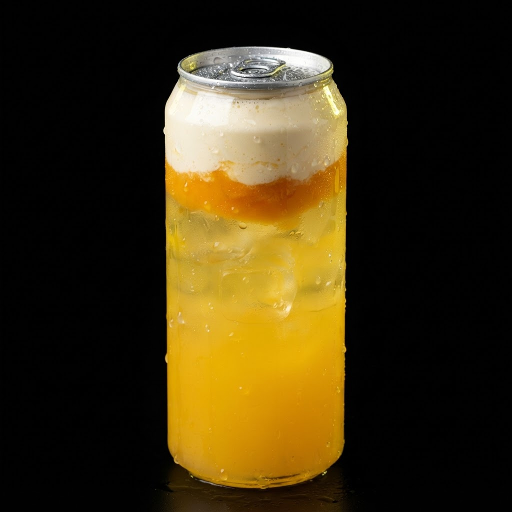 Beach Please — Monster with pineapple, coconut & passion fruit, a mango cold foam and crystal boba.
